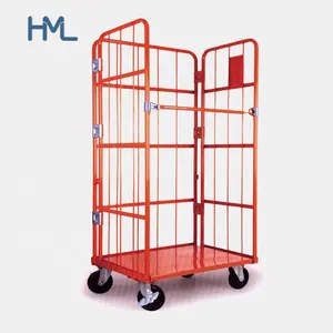 Customized sizes warehouse metal foldable steel logistics roll cage container