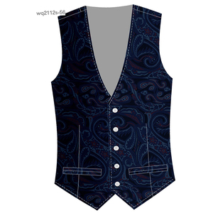 <strong>Men's</strong> Slim-Fit All-Match Double-Breasted Vest V-Neck Three-Season Silk <strong>Waistcoat</strong> With <strong>Knitted</strong> Sleeveless Design Autumn Winter - Product Image 2