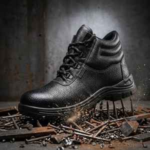 Chaussures de sécurité en cuir pour hommes de qualité supérieure, design respirant, pour le travail dans l'industrie et l'entrepôt, disponibles en grande quantité. - Product Image 1
