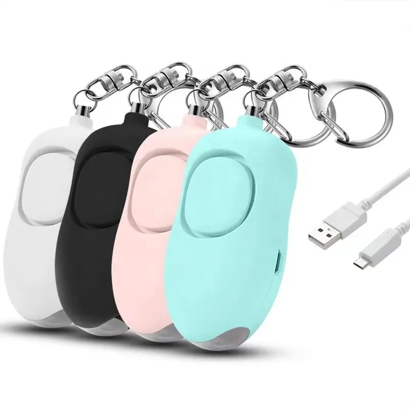 New130db Recharge Portable Emergency Sos Security Self Defense Alarm Keychain Personal Alarm For Women Children Elders