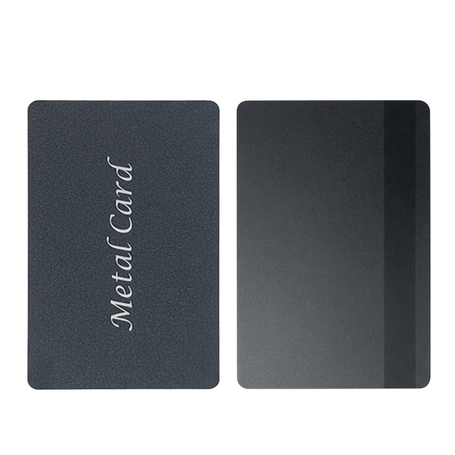 High-end One Side Readable Glossy Matte Metal Core Card RFID NFC Chip Embedded