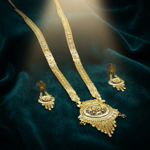 Wholesale Fashion 14K 18K 24K Micro Gold Plated Jewelry, Brass Gold Filled Floral Design Jewelry Set, Forming <b>Long</b> <b>Necklaces</b> Set - Product Image 4