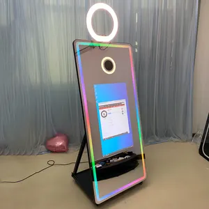 Newest Mirror Photo Booth Selfie Led Frame Po Hot Sale Magic Mirror Photo Booth With Camera And Printer For Sale Selfie Photo