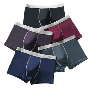 Wholesale top quality cotton fashion breathable oversized underpants men's boxer briefs