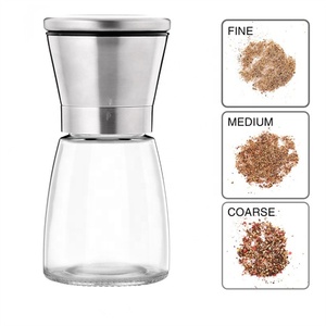 200ml moulin à épices facile à nettoyer poivre et poudre de piment salière <span class=keywords><strong>verre</strong></span> et matière plastique PC moulin à épices - Product Image 3