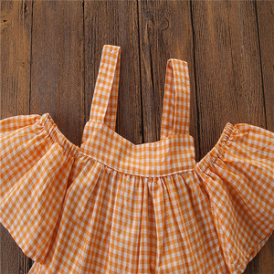 Las niñas de algodón de moda Top con volantes pantalones cortos lindo bebé Europa y los Estados Unidos versión chica traje - Product Image 3
