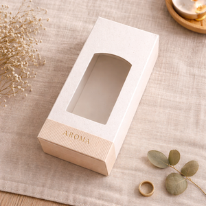 Caja de cartón de lujo para difusores de aromas, regalos de aromaterapia y sets de spa, de papel <span class=keywords><strong>art</strong></span>ístico sostenible con ventana, para minoristas. - Product Image 3