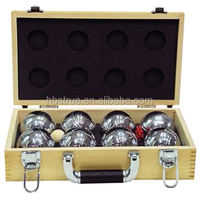 Ensemble de jeux de sports de plein air personnalisable conçu en usine 6pcs/8pcs Bocce Ball Boule De Pétanque Acier de haute qualité Bon pour la vente