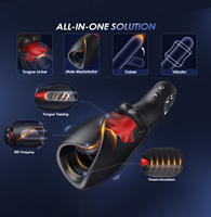APP-gesteuerter Männlicher Masturbator Automatische Vibration Zungenleck-Penis-Massagegerät Elektrischer Männlicher Lusttrainer Vibrator-Spielzeug