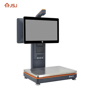 PSJ5500-C Nieuwe Product Windows Wegingsschaal Touchscreen Alles In Één Pos Machine Met Printer Pos Systeem Ai Label Schaal