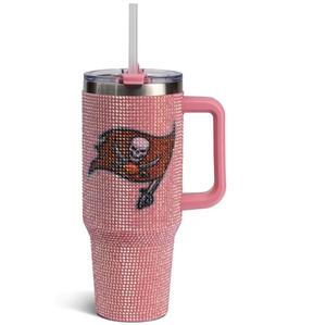 Vaso Térmico Rosa con Brillantina de los Tennessee <span class=keywords><strong>Titans</strong></span>, Taza de Viaje para el Día del Partido, 40oz con Tapa y Popote, Taza de Café Personalizada para Oficina y Coche - Product Image 3