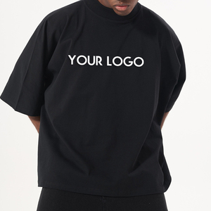 Men's 100% Cotton Oversized T Shirt Short Sleeve Crew Neck Solid Color Knitted Tee Casual Streetwear - Product Image 2