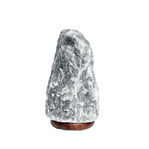Lampe en sel gris de l'Himalaya naturel, sculptée à la main, artisanat naturel, lampe en sel gris de l'Himalaya, décorations pour la maison, lampes en cristal de l'Himalaya - Product Image 1