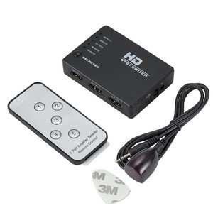 4K Divisor HD MI de alta velocidad 5x1 <span class=keywords><strong>5</strong></span> en 1 Salida Ultra HD con control remoto Cable infrarrojo HD MI Switcher - Product Image 1