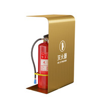 Armoire de sécurité incendie sur pied en acier inoxydable sur mesure avec support pour 2 extincteurs pour usage commercial, hôtelier et en centre commercial
