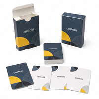 Cartes à jouer promotionnelles personnalisées pour événements professionnels, avec pelliculage mat et vernis sélectif UV, idéales pour la réseautage et les cadeaux d'entreprise