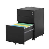Archivador Rodante Moderno de 3 Cajones, Totalmente Ensamblado, Estructura Resistente, Personalizable, Ignífugo y Ecológico para Oficina, Suministro al por Mayor