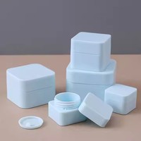 Récipient en plastique carré 5g 10g 30g 50g emballage cosmétique crème pot de gel carré en plastique rose noir blanc