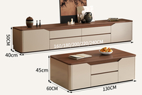 Log meuble TV Table basse combinaison salon maison stockage sol nouvelle lumière luxe sol TV meuble