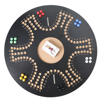 Jeu de société classique de stratégie compétitif pour 2 à 6 joueurs, jeu de billes et de cartes, plateau en bois pliable, jeu Jackaroo personnalisé
