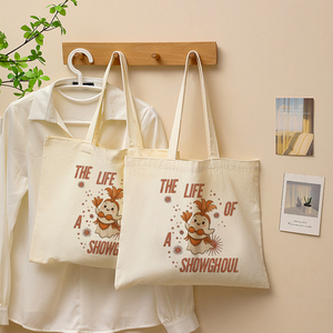 1 PC Cuộc Sống Của Một Showgirl Vui Mô Hình Ma Tote <span class=keywords><strong>Canvas</strong></span> Cá Nhân Vai Túi Cho Du Lịch Của Phụ Nữ Tái Sử Dụng Mua Sắm Túi - Product Image 2