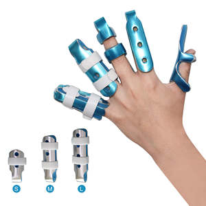 Attelle de soutien réglable en métal aluminium pour fracture de l'index, du majeur ou du petit doigt, orthopédique médicale - Product Image 2