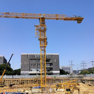 DAHAN QTZ500-8530 Flat Top Tower <span class=keywords><strong>Crane</strong></span> Kapasitas 25 Ton Tinggi Angkat Maksimum 350m Jangkauan 85m Mesin PLC Efisiensi Tinggi - Product Image 1