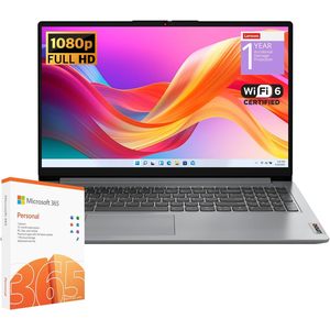 Ordinateur portable Lenovo IdeaPad 1 pour étudiants, écran FHD de 15,6 pouces, 20 Go de RAM, 1 To de SSD, Windows 11 Home, clavier numérique gris - Product Image 1
