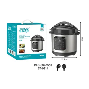 Win STAR pemasak tekanan elektrik ST-9314, panci dalam lapisan anti lengket 8l multifungsi