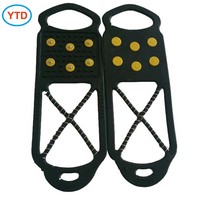 Accessoires de sports d'hiver antidérapants Couvre-chaussures avec crampons en métal Protecteurs de grip de neige glacée pour bottes de course