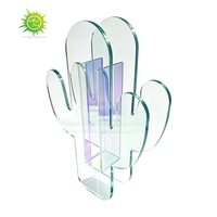 Porte-stylos transparent en acrylique, vase de table en acrylique, convient aux bureaux, aux tables de salon et aux tables à manger