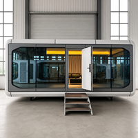 Casa Prefabricada Modular Tipo Cápsula Espacial de Lujo, Llave en Mano, Aislada Acústicamente, con Baño y Cocina, para Alquiler Vacacional
