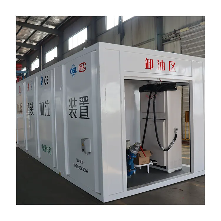 2024 Luhong Prefabricate Portable Container Filling Fuel Tank LPG Mobile Fuel Station