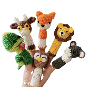 Títeres de Dedo Hechos a Mano 100% Crochet, Estilo Animal Personalizado, Amigurumi - Product Image 3