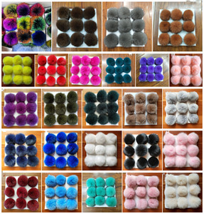 Pompon en fourrure <span class=keywords><strong>de</strong></span> renard véritable rond et moelleux personnalisé, 9 cm, 8 cm, 10 cm, 15 cm, 18 cm, 12 cm, écologique, bricolage, fourrure <span class=keywords><strong>de</strong></span> renard véritable - Product Image 2