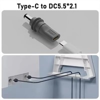 DC5521 Stecker auf Starlink Mini GEN3 PD 100W USB-C Buchse Ladeanschluss Stromstecker Typ C zu DC/D zu D Stromadapter