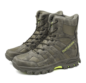 HBB0109 Nuevas Botas Tácticas para Hombre, para Escalada en Roca, Senderismo, Caza, Color Negro, Verde y Gris con Detalles de Alta Visibilidad - Product Image 2