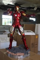 Figura de Iron Man Mk7 Mk85 de Marvel en Oferta, Estatua de Resina con Luz LED para Decoración de Piso, Sala de Estar, Regalo de Inauguración de Tienda