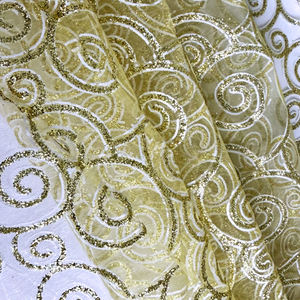 ผ้าตาข่ายผ้าพิมพ์ลายผ้าโพลีเอสเตอร์ผ้าทอประกายไข่มุกปักลายแบบแอฟริกันในดูไบ - Product Image 4