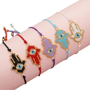 <span class=keywords><strong>Bracelet</strong></span> en <span class=keywords><strong>macramé</strong></span> bohème fait main avec perles, motif inspiré du métacarpus, meilleurs cadeaux de loisirs pour femmes, bracelets perlés tendance - Product Image 4