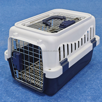 Cage de transport pour animaux de compagnie en plastique respirant, personnalisable, avec porte bidirectionnelle, pour avion, vente en gros d'usine, OEM disponible