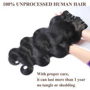 Estensioni di Capelli Umani Vergini Vietnamiti 15A, Onda Naturale, 100% Non Trattati, Nero Naturale, Trama Doppia a Macchina, Fasci di Capelli Intrecciati - Product Image 3