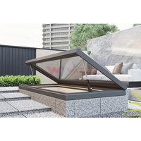Lucarne de style moderne étanche en aluminium électrique ouverture automatique double vitrage pour balcon fenêtre de toit