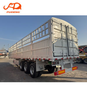 Remolque <span class=keywords><strong>de</strong></span> Carga con Vallas <span class=keywords><strong>de</strong></span> Acero <span class=keywords><strong>de</strong></span> 3 Ejes, Remolque para <span class=keywords><strong>Ganado</strong></span>, para Granos, Carbón, Productos Agrícolas a Granel - Product Image 3