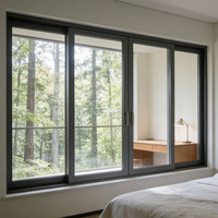 Ventanas Corredizas Horizontales de Aluminio Modernas con Rotura de Puente Térmico, Doble Acristalamiento, Aislamiento Térmico y Ahorro de Energía