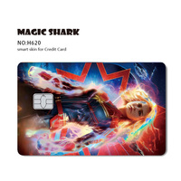 Autocollants de couverture de carte de crédit et de débit holographique brillante à petite puce personnalisée de modèles multiples de Kingareal vente en gros