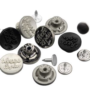 Botones Metálicos Personalizados para Jeans, Decorativos para Ropa, Aleación de Zinc con Recubrimiento Sin Níquel, Diseño de Logotipo para Ropa, Camisas, Bolsas - Product Image 1