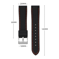 Bracelets de montre en silicone au design coloré avec surpiqûres 18mm 20mm 22mm, bracelet de montre en caoutchouc à dégagement rapide pour Samsung S3