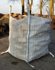 Sıcak satış nefes büyük toplu fibc yakacak odun 1ton 1.2ton ahşap çanta için havalandırmalı çanta örgü