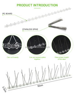 Wholesale Wall <strong>Roof</strong> Pest Control Pigeon Deterrent Repellent Anti <strong>Bird</strong> <strong>Spike</strong> With 50cm PC Base - Product Image 3